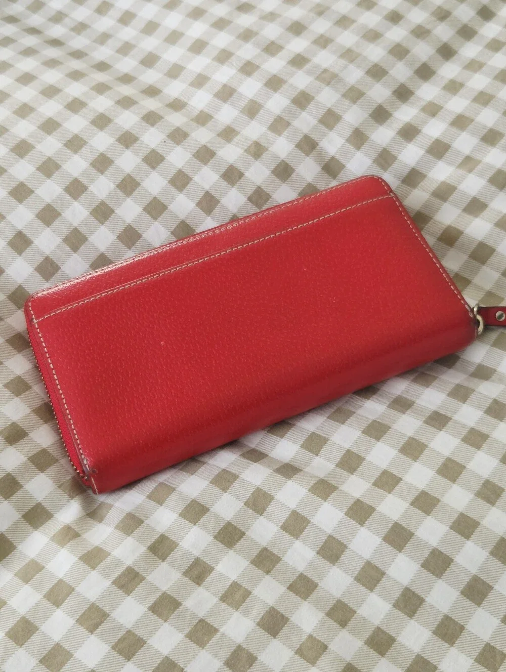 Kate Spade Wellesley Neda Red Pebbled Leather Zip-Around Wallet